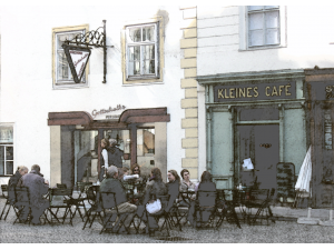 Kleines Café on the Franziskanerplatz
